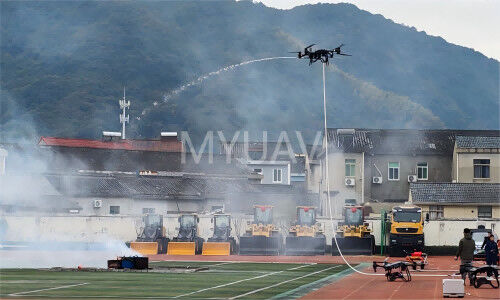 সম্পর্কে সর্বশেষ সংস্থার খবর MYUAV FC ডাবল টাইটড ফায়ার ফাইটিং ড্রোনঃ উচ্চ-উচ্চ আগুনের বায়ু রক্ষক